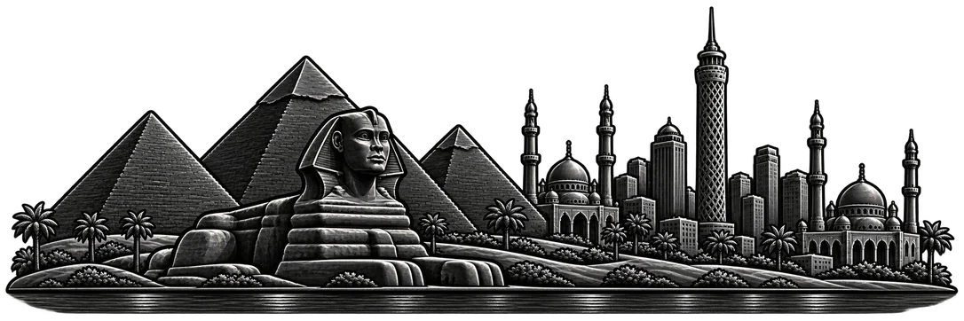 Cairo landmark illustration