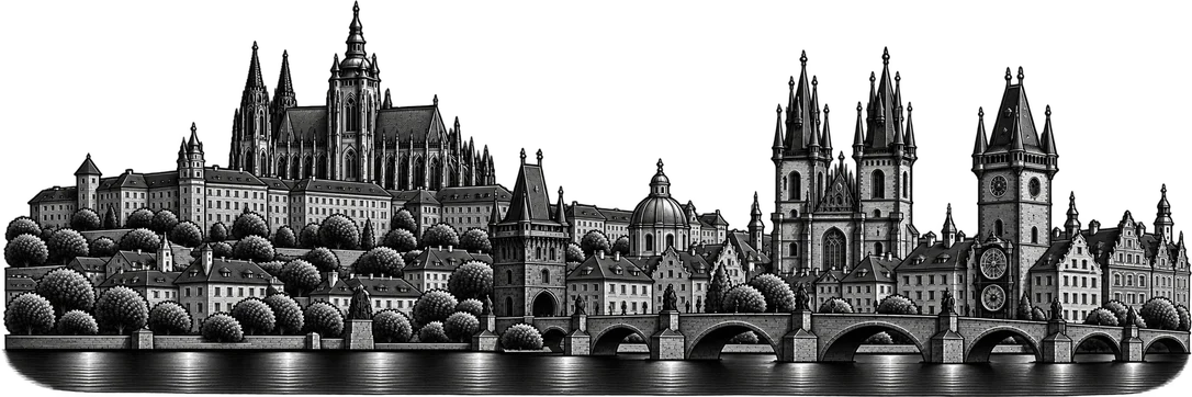 Prague city skyline