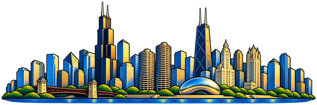 Chicago city skyline