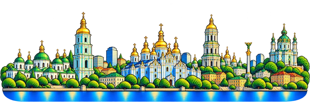 Kyiv city skyline