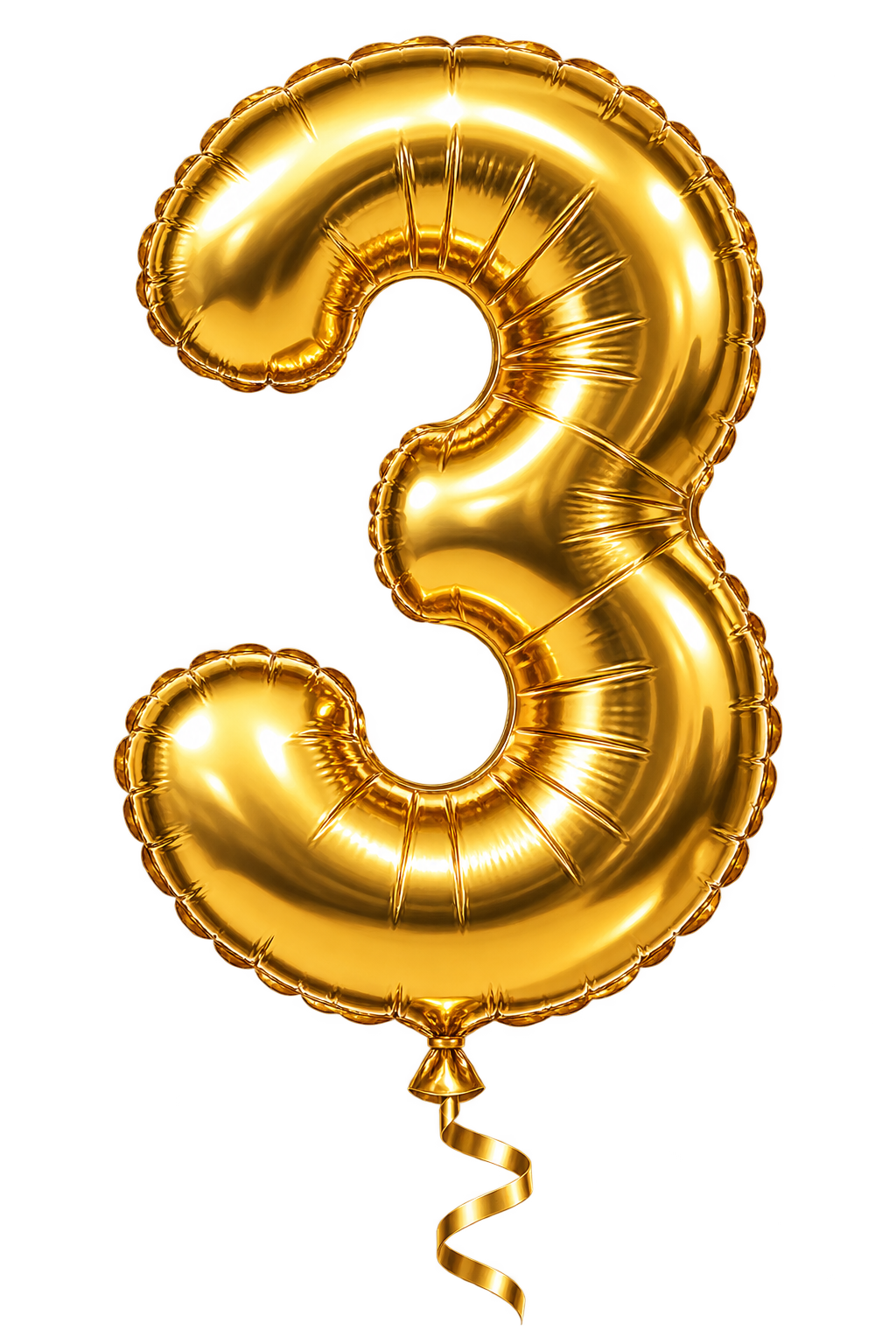Number 3 balloon