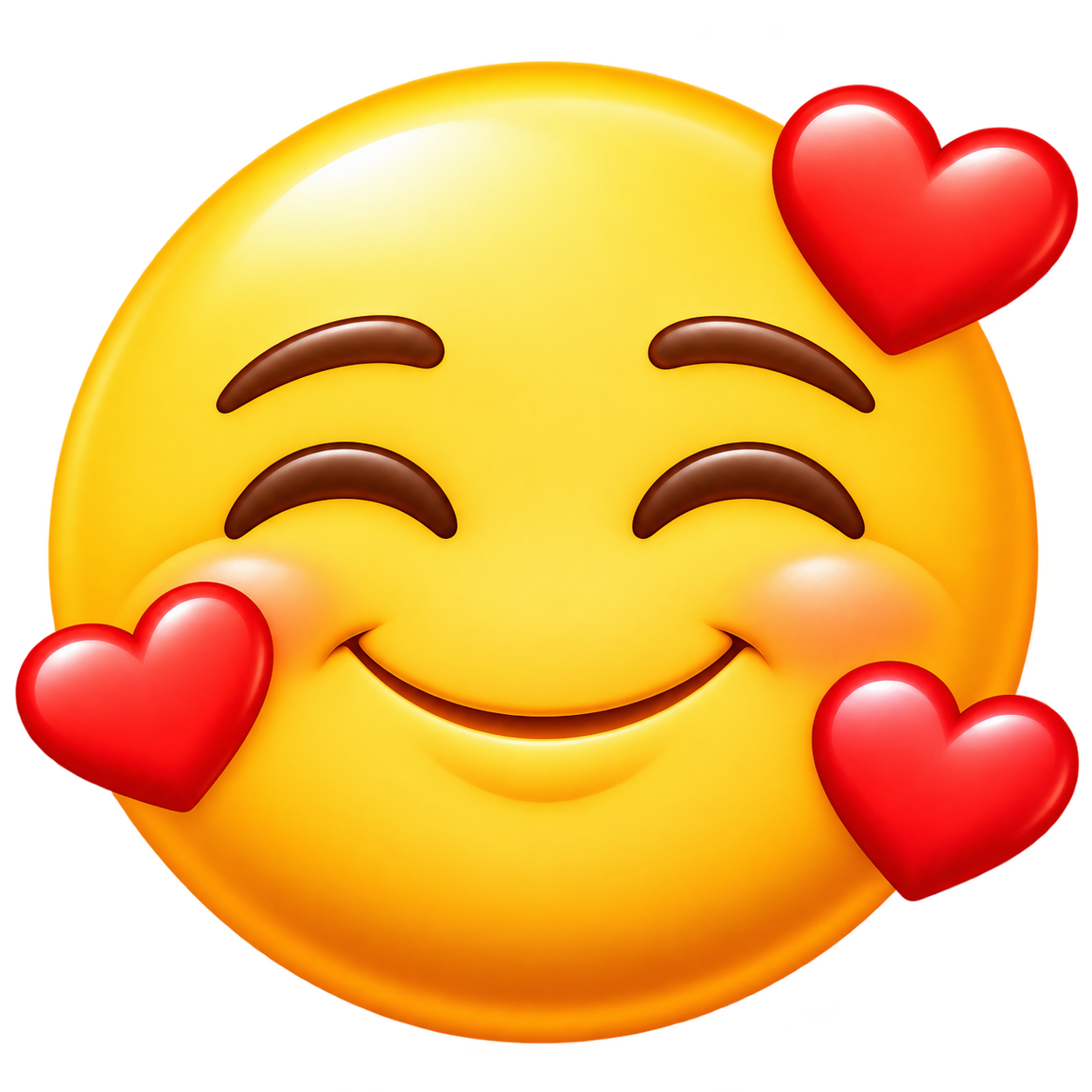 Smiling with hearts