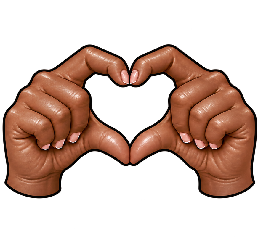 Heart hands — Love · Brown