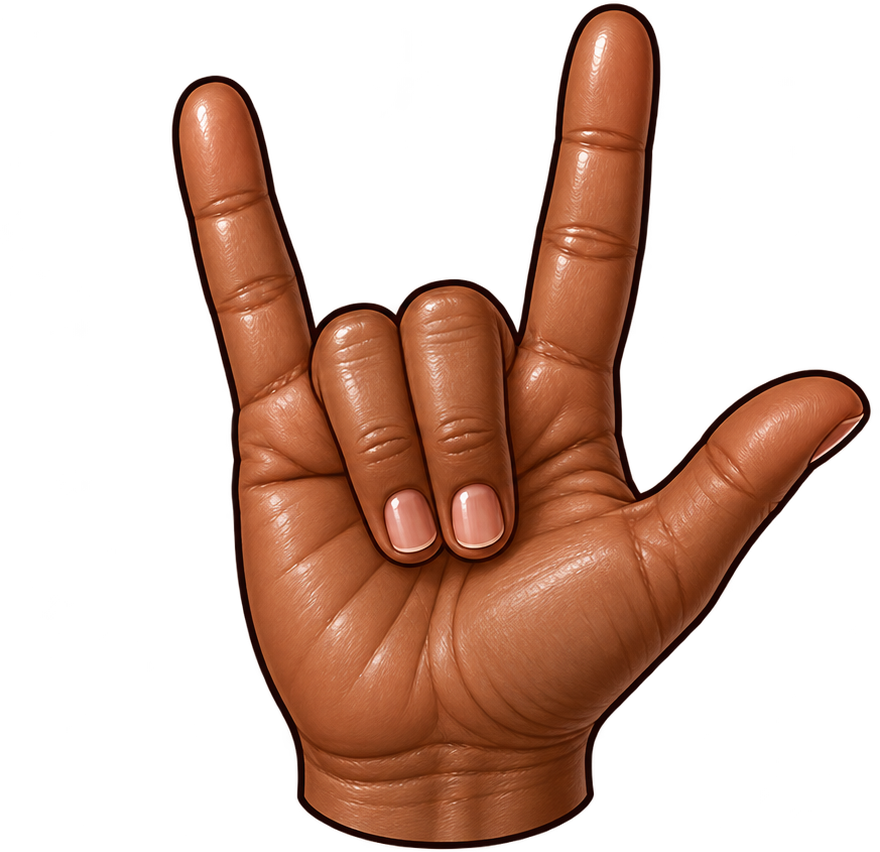 I love you — ASL · Brown