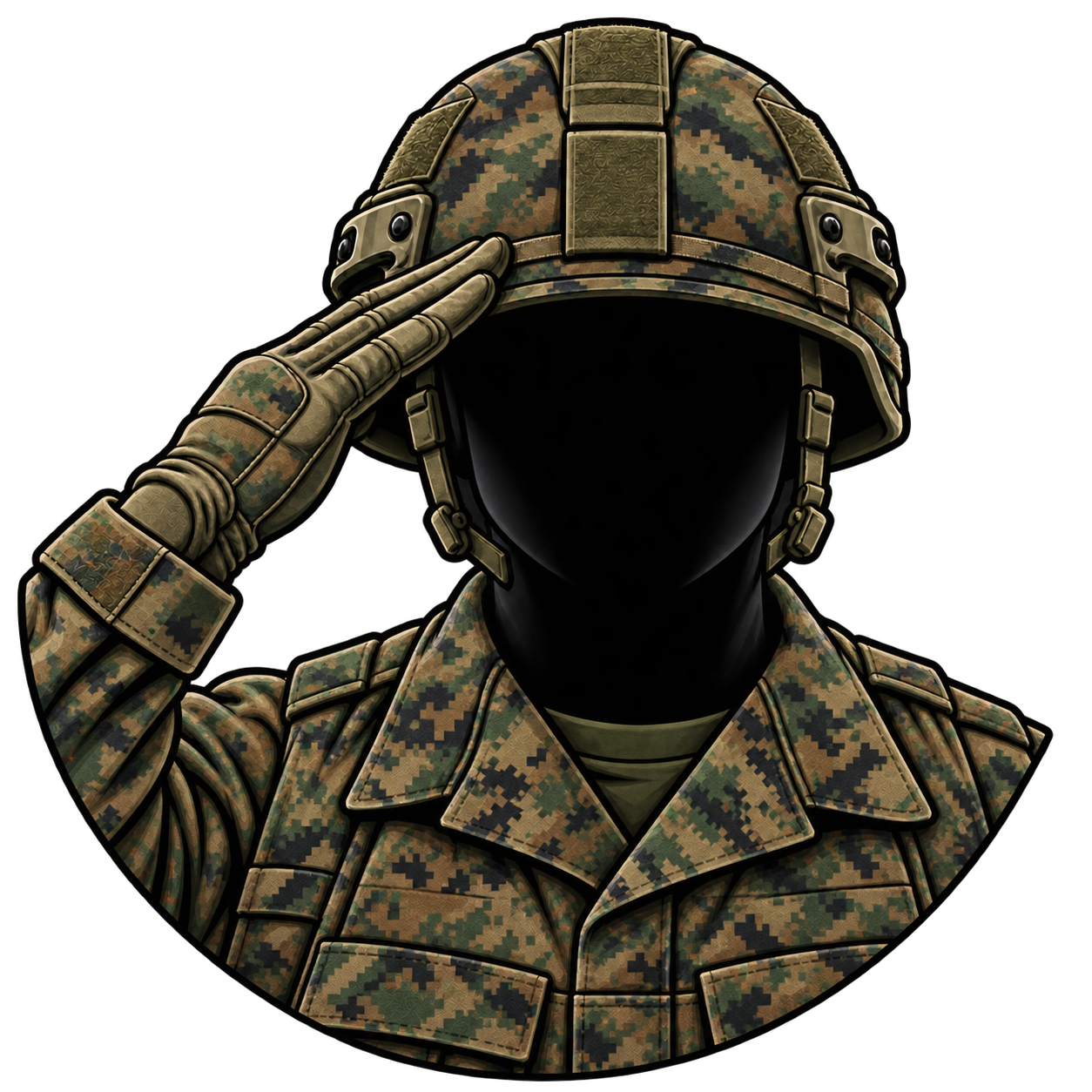 Marine Corps Helmet salute