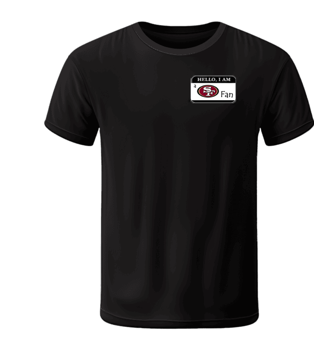 Front view of a real black T-shirt mockup